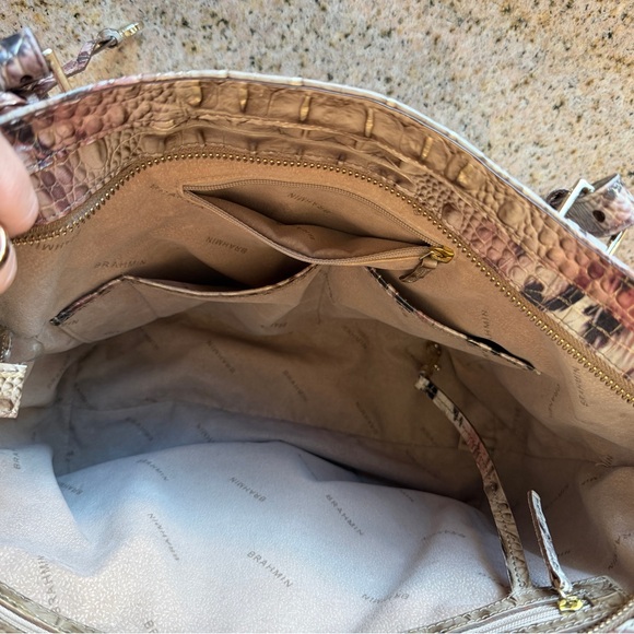 Brahmin Multicolor Croc-Embossed Tote prowl brooke - Picture 3 of 5